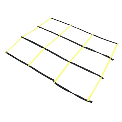 PRETYZOOM Portable Agility Ladder for Soccer Training with Ninesquare Design Material Football Workout Ladder for Speed Footwork and Versatile Team Athletic Drills