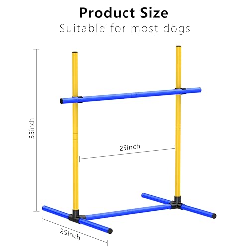 Dog Agility Hurdle, 2 Jump Bar Sets Indoor Outdoor Backyard Train - color: Hurdle 2-sets