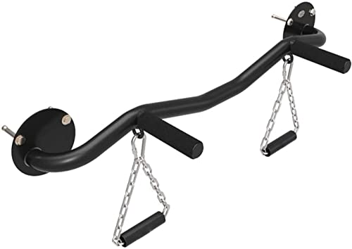 Wall Mounted Pull Up Bar, Strength Training Pull-UP Bars, Heavy Duty Chin Up Bar Wall Mount with Exercise Bands, for Home Gym Indoor Outdoor