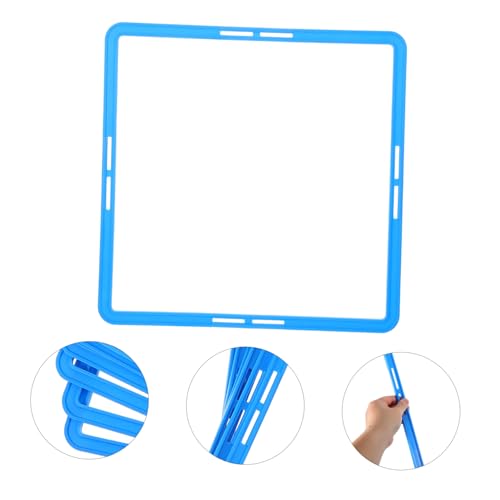 6pcs Portable Soccer Training Rings Agility Squares for Football Speed and Agility Training Equipment Goal Ring Lawn for Football