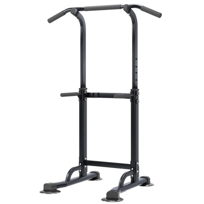 DlandHome Power Tower Pull Up Dip Station Multi-Function Fitness Equipment for Strength Training Adjustable Height Dip Stand for Home Gym