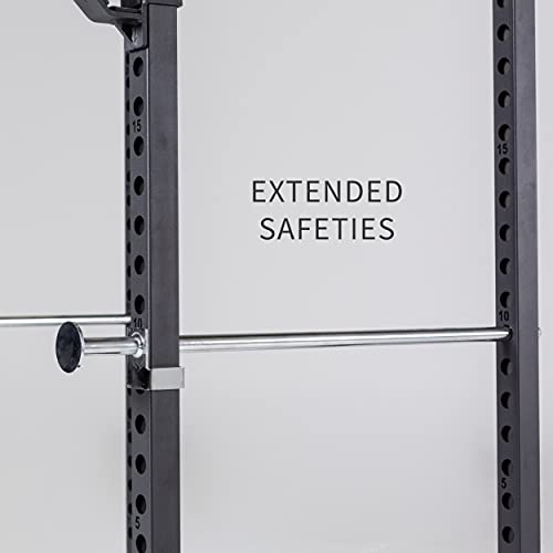 REP Fitness PR-1100 Power Rack Home Gym System, Squat Cage with Attachment Compatibility Multi-Grip Pull Up Bar, Adjustable J Cups, Extended Safeties, 700 lb Capacity, Strength Training Equipment - style: Power Rack