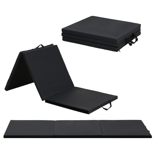 Gymnastics Mats Foldable Tumbling Mats Portable Gymnastics Exercise Mat Thick Gymnastics Tumbling Mats Pad Home Exercise Panel Mat With Carrying Handles