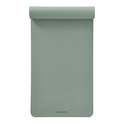 Retrospec Zuma Yoga Mat | 1/2 Inch Thick Non Slip Workout Mat | TPE Exercise Mat for Yoga, Pilates & Stretching | 72x24in - color: Sage