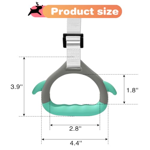 Gymnastics Rings for Kid's Home Exercise, Pull up Rings with Adjustable Straps Load Bearing 800lb, Indoor Gym Anti -Slip Surface Design Rings
