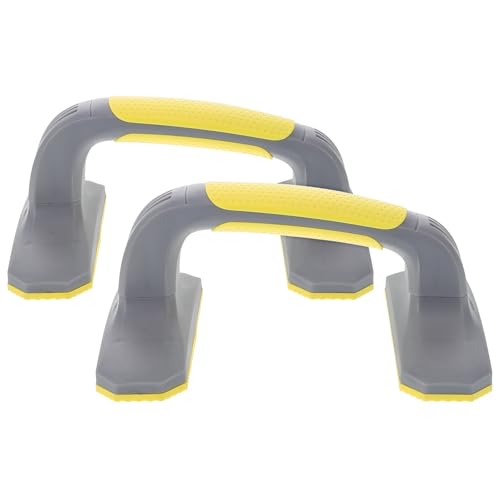 Cabilock 2pcs Push up Bars Pushup Handles with Anti-slip Soft Plastic and Bottom Pads, Portable Home Gym Equipment for Strength Training and Floor Workout Exercise