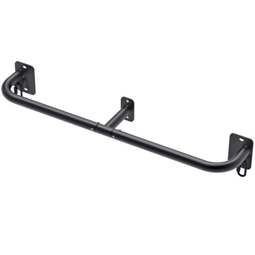 SELEWARE Heavy Duty Wall Mount Pull Up Bar, Joist Mount Chin Up Bar for Doorway, Sturdy Steel Construction, w/Resistance Band Hooks, Fits 32"/36" Wall Studs for Home Gym Strength Training - size: A: 32" x 1.3" Dia Grip