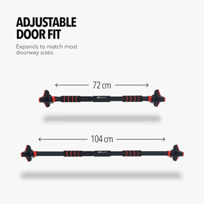 Boldfit Pull Up Bars For Home Workout -Chin Up Bar Gym Accessories for Men Door Way Adjustable Hanging Rod Without Screw, Anti-skid Grip, Strength Training Exercise Bar- Pullup Bar