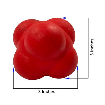 Amber Fight Gear Agility Bounce Reaction Ball for Exception Hand Eye Coordination Small Red