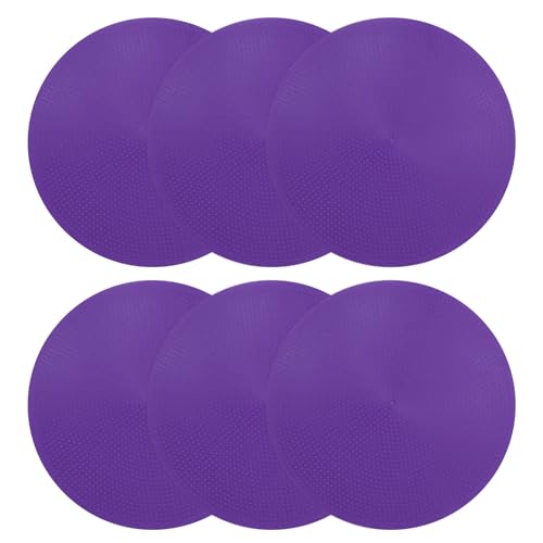PATIKIL Spot Markers, Non-Slip Floor Dots Agility Markers Flat Field Cone Poly Dot - color: Purple
