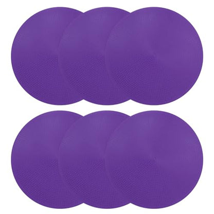 PATIKIL Spot Markers, Non-Slip Floor Dots Agility Markers Flat Field Cone Poly Dot - color: Purple