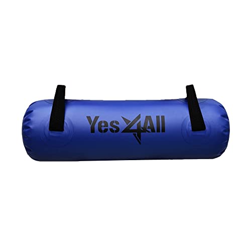 Yes4All Large Aqua Bags for Workout 35/45/80lbs - Ultimate Core Water Weights Aqua Bag - Portable Stability Fitness - Perfect Agility, Durability for Indoors and Outdoors - Clear & Dark Blue - color: B. Dark Blue - 80LB