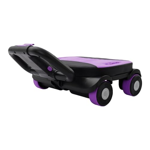Ab Wheel Roller, 4-Wheel Abdominal Roller with Elbow Support - color: Purple