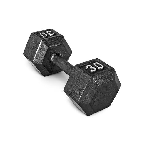 CAP Barbell Cast Iron Hex Dumbbell | Multiple Options - color: Black, Single, size: 30 lb
