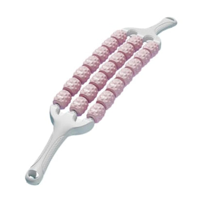 kowaku Muscle Roller Stick Home Gym Professional Flexible Multifunction Massage Bar, Body Massage Stick for Office Sports Travel, Pink