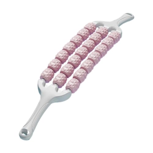 kowaku Muscle Roller Stick Home Gym Professional Flexible Multifunction Massage Bar, Body Massage Stick for Office Sports Travel, Pink