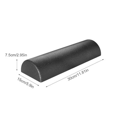 Body Muscle Foam Roller - 30x15x7.5cm High Density Stretching Equipment, Fitness Recovery Half Roller, Durable Workout Tool for Release | Home Studio Yoga Pilates Post Sports Stretching - color: 30cm