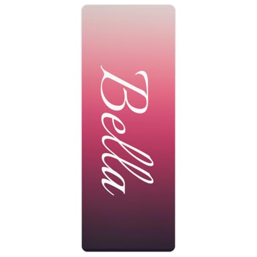 Custom Name Yoga Mat,Personalized Travel Yoga Exercise Mat,Non Slip,Perfect for Kids & Adults,Gradient Color D Series - color: Style 18