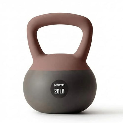 WeGym Soft Kettlebells with Cushioned Impact-Resistant Base and Anti-Slip, Wide-Grip Handle for Home Workouts, Weightlifting, and Full Body Strength Training - color: Pink, style: 20LB