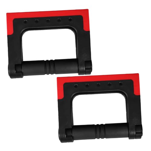 Abaodam Push-up Bars for Floor, Red Non-slip Push-up Stands with Foam Handles, 1 Pair Strength Training Fitness Equipment for Home Workout and Calisthenics