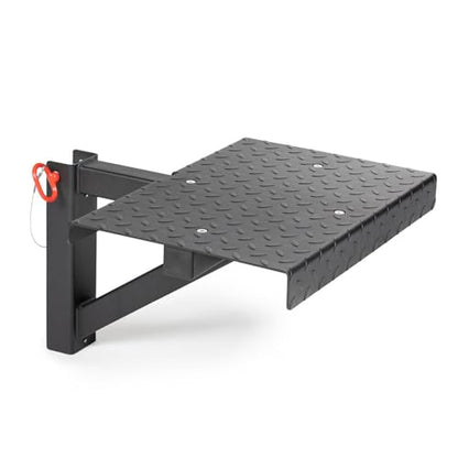 Titan Fitness T-3 Series Rack Mounted Step-Up Platform, 22" x 15" Diamond Plate Steel Step, Adjustable Power Rack Attachment for Step-Ups, Plyometrics & Strength Training, 550 LB Capacity