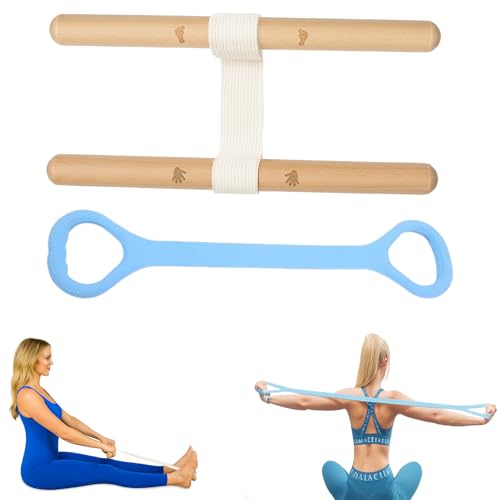 Adjustable Portable Stretching Device and Fitness Resistance Band for Home Use, Enhanced Flexibility and Mobility Perfect for Yoga and Muscle Stretches