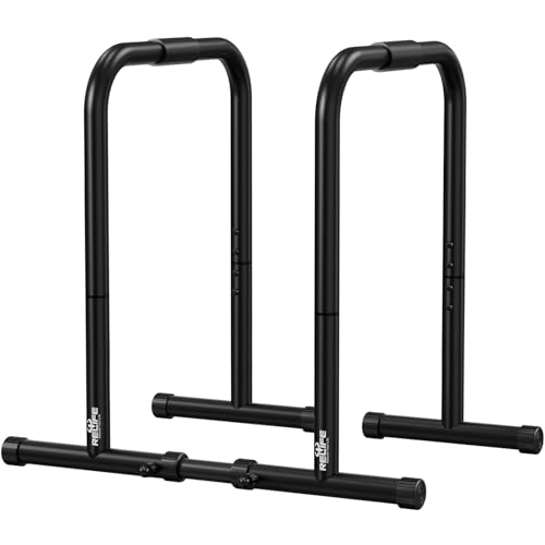 RELIFE REBUILD YOUR LIFE Dip Bar for Home Gym Training 400LBS Parallel Bars - color: Black
