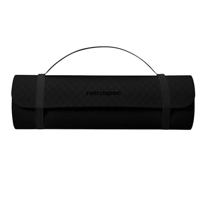 Retrospec Zuma Yoga Mat | 1/2 Inch Thick Non Slip Workout Mat | TPE Exercise Mat for Yoga, Pilates & Stretching | 72x24in - color: Black