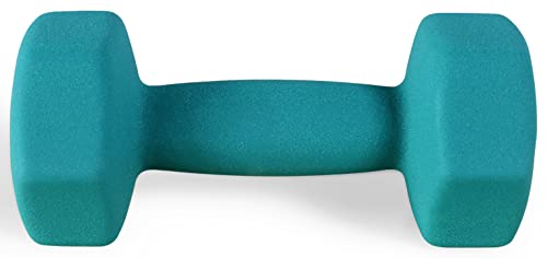 Fitvids Neoprene Dumbbell Hand Weights, Anti-Slip, Anti-roll, Hex Shape Colorful, Pair or Set with Stand - style: (7-Pound, Pair)