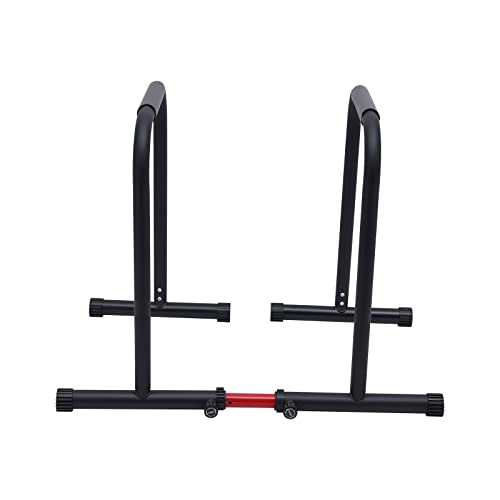 Dip Bar, Dip Station Functional Heavy Duty Dip Stands Fitness Workout Dip bar Station Stabilizer Push Up Stand Adjustable Height, 440LBS Loading Capacity