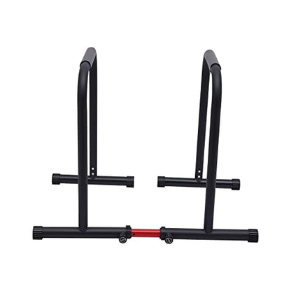 Dip Bar, Dip Station Functional Heavy Duty Dip Stands Fitness Workout Dip bar Station Stabilizer Push Up Stand Adjustable Height, 440LBS Loading Capacity