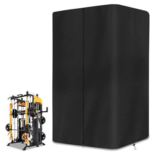Gym Rack Cover Squat Rack Cover, Heavy-Duty 600D Oxford Power Cage Cover with Zipper, Waterproof Dustproof UV Protection – Gym Equipment Cover for Home Gym