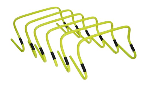 GSi Sports Speed Agility Training Bundle, 12 Practice Pinnies and 6 Adjustable Agility Hurdles for Group Drills