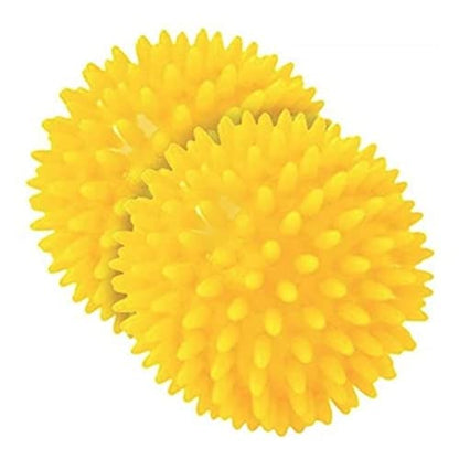 2-Pc Spiky Massage Ball Rollers Set in Yellow
