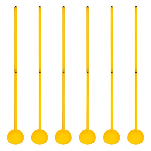AGORA Sports Agility Training Sticks for Indoors & Turf for Soccer, Football, & More - Set of 6