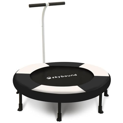 SkyBound 36 Inch Indoor Trampoline for Kids - Kids Trampoline Indoor with Handle - Toddler Trampoline with Upgraded 2.0mm Steel Pipe and Handlebar - Mini Indoor Trampoline for Kids Age 3 and Above