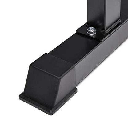 Amazon Basics Sturdy Flat Weight Bench for Home Gym, Strength Training, Stable Assembly, Black