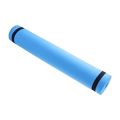LIOOBO Portable Eva Yoga Mat Slip Exercise Surface for Yoga Aerobic Fitness and Stretching Lightweight Blue Mat for Outdoor and Indoor Use