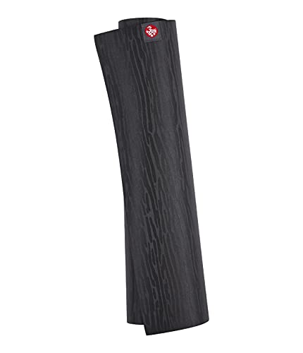 Manduka eKOLite Yoga Mat 71" - 4mm | Natural Rubber | Eco-Friendly | Soft Textured Surface | Natural Next-to-Skin Feel | 71 x 26 inches | Charcoal Grey - color: Charcoal, size: 71" x 24"