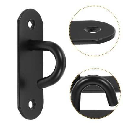 Resistance Band Wall Anchor and Heavy Duty Ceiling Hanger, Stainless Steel Exercise Strap Hook with Large Opening, 2pcs for Yoga, Home Gym, and Strength Training Mount