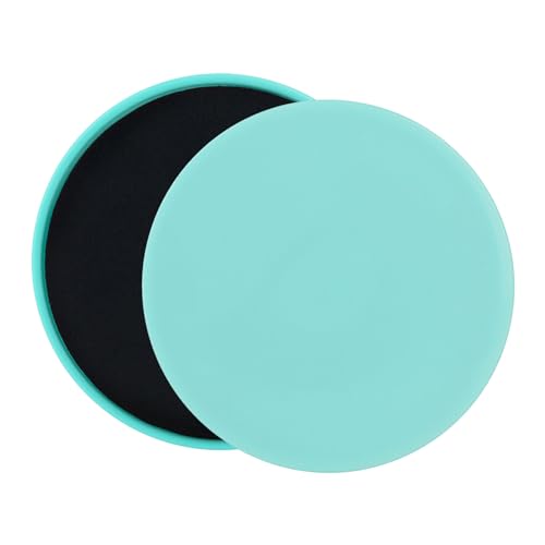 Core Discs, Small Size Lightweight Multi Surface Use Exercise Sliders, Sliding Discs with 2 Pack for Gym Home Workouts Yoga Physical Therapy Abdomen Glutes - color: Light Green