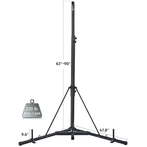 ZELUS Punching Bag Stand with Canvas Sandbag, Heavy-Duty Boxing Stand with Stable Triangular Base, Adjustable Height & Angle, Durable Training Equipment for Home & Gym