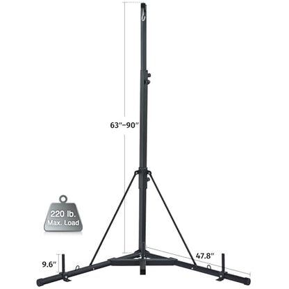 ZELUS Punching Bag Stand with Canvas Sandbag, Heavy-Duty Boxing Stand with Stable Triangular Base, Adjustable Height & Angle, Durable Training Equipment for Home & Gym