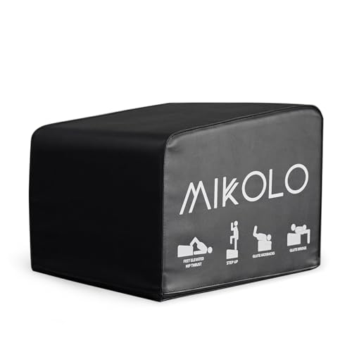 Mikolo Hip Thrust Bench, Hip Thrust Machine at Home for Glute Bridge, Multi-Functional Hip Thrust Box with Non-Slip, Glute Workout Equipment, 700LB Load Capacity, Core & Ab Strength Training - size: Medium