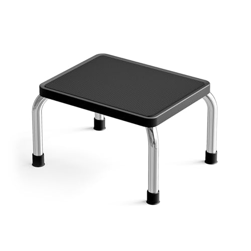 Step Stool, Heavy-Duty Steel Legs, 350 lb Capacity, Comfortable Non-Slip Rubber seat Cushion, Non-Slip Rubber feet，Anti-Skid Bathroom Stool for Children, Elderly, Kitchen, Home Use