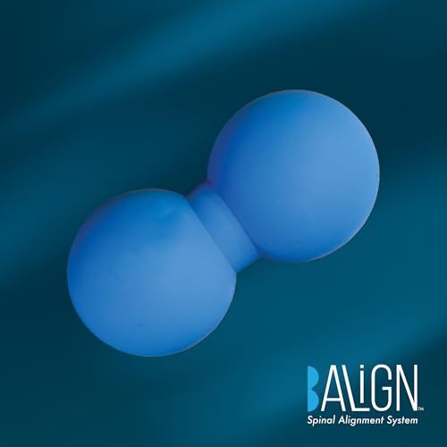 BAlign® Bowtie, Patented Half-Peanut Massage Ball, Back Pain Relief, Spine & Pelvic Alignment, Yoga Stretching & Mobility Aid, Myofascial Release & Trigger Point Therapy (Baby Blue) - color: Baby Blue 298u