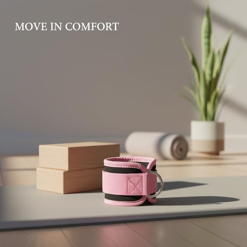 Ankle Weights with Soft Sponge Padding and Adjustable Hook and Loop Straps for Walking, Yoga, and Fitness (1 PC) - color: Pink