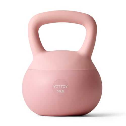 YOTTOY Soft Kettlebell,Kettlebell Anti-Slip Grip Weight for Home Workouts, Kettlebells Set Strength and Safety Guaranteed - color: Pink, size: 30 Pounds