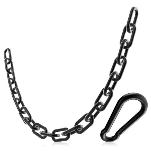 23.6" Gym Fitness Cable Extension Chain, 304 Stainless Steel Cable Machine Extension Accessory, Workout Chain for Home Gym Replacement, Weight Lifting, Triceps Exercise