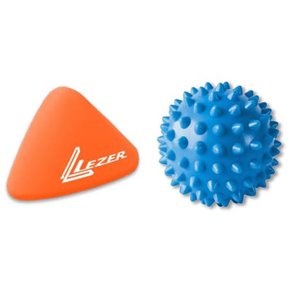 LEZER Spiky Massage Ball, Trigger Massage Point, Plantar Fasciitis, Deep Tissue Myofascial Release Tool, Foot Massager, Muscle Knot Relief, Physical Therapy, Set of 2 (Orange Trigger) - style: 03－set of 2；3.0 In + Trigger